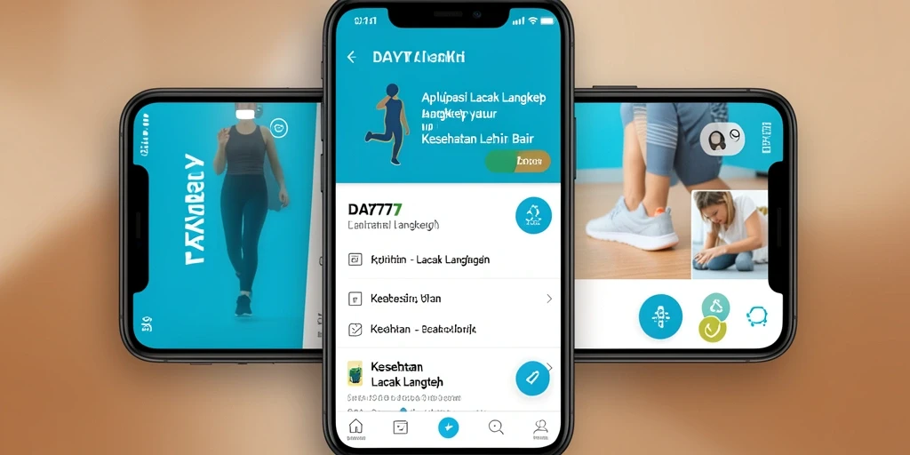 Tampilan antarmuka aplikasi Lacak Langkah DAY777 yang sederhana dan informatif.
