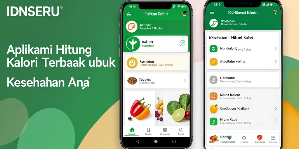 Antarmuka pengguna IDNSERU menampilkan fitur Hitung Kalori dengan jelas.