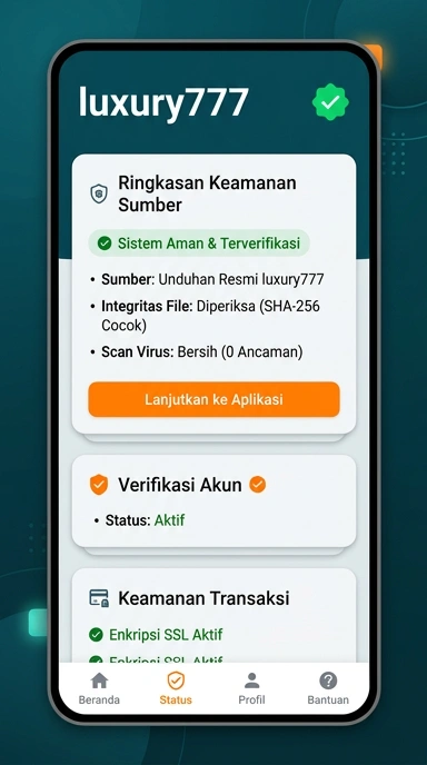 Tampilan kanal resmi luxury777